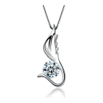 Round Moissanite Pendant Necklace [TEST DATA]
