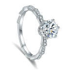 Classic Round Moissanite Solitaire Ring [TEST DATA]