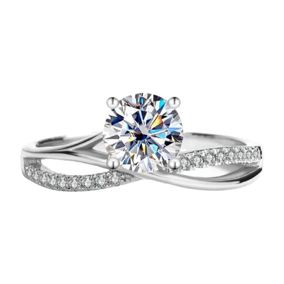 Classic Round Moissanite Solitaire Ring [TEST DATA]